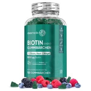 Biotin Gummibärchen für Haare, Haut und Nägel