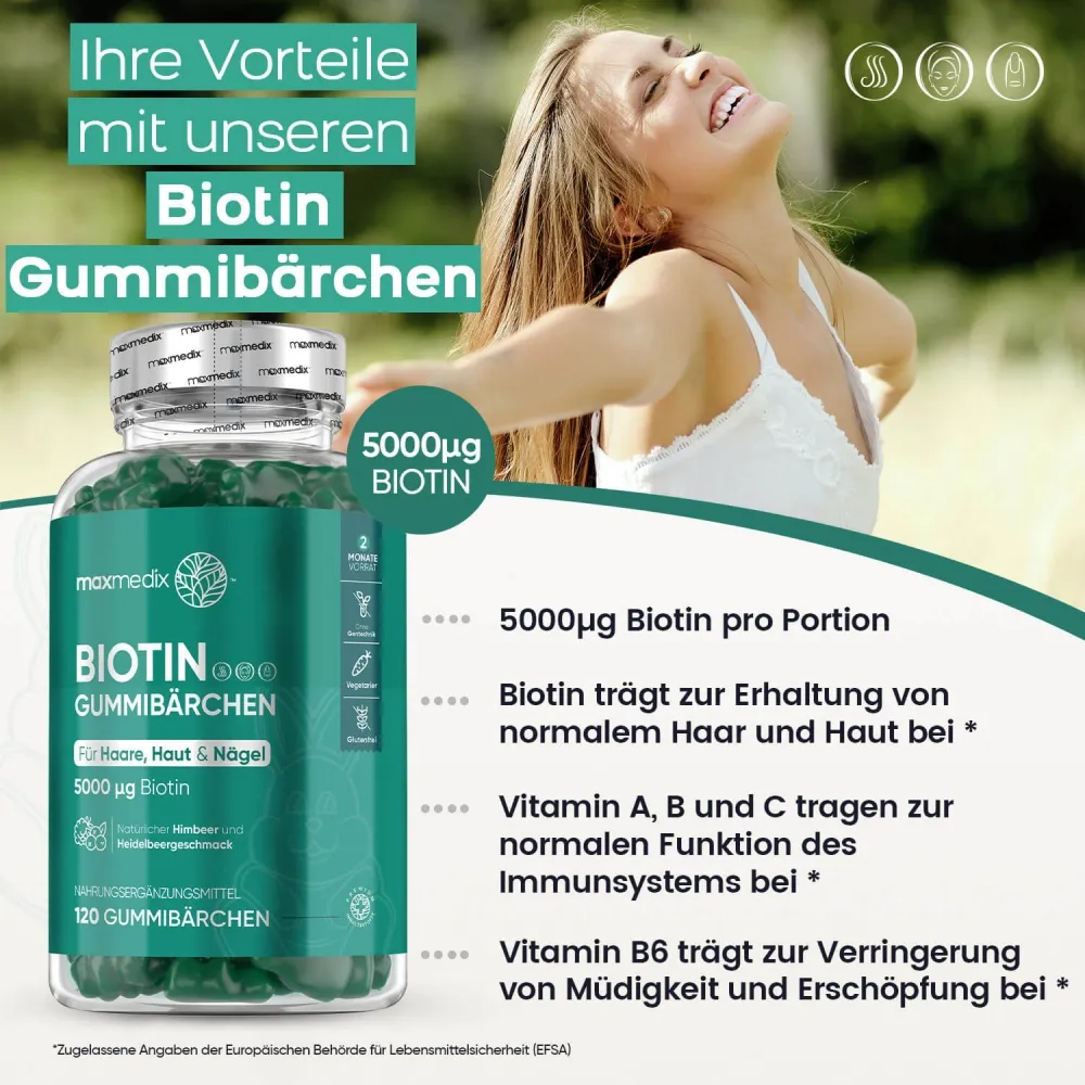 Die Vorteile von Biotin Gummibärchen für Haar, Nägel und Haut