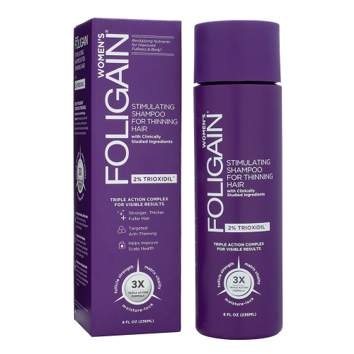Foligain Shampoo für Frauen - 236 ml Shampoo - Anwendung Auf Feinem und Dünner Werdenden Haar Entwickelt