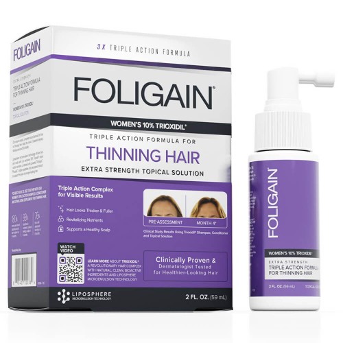 Foligain 10 Trioxidil Spray - 59 ml Spray zur Kräftigung und Verdichtung von feinem Haar bei Frauen