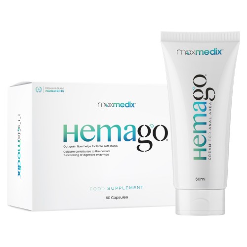 HemaGo Kapseln & Creme zur Behandlung von inneren und äußeren Hämorrhoiden