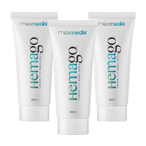maxmedix HemaGo Creme - Formel bei Hämorrhoiden - Dermatologisch getestet - 60ml Creme - ShytoBuy - 3er-Pack