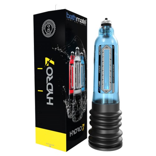 Hydro 7 - Pumpe zur Vergrößerung des Penis - Hercules Penispumpe für Bad oder Dusche - Sicher und bequem - In Rot, Blau & Transparent