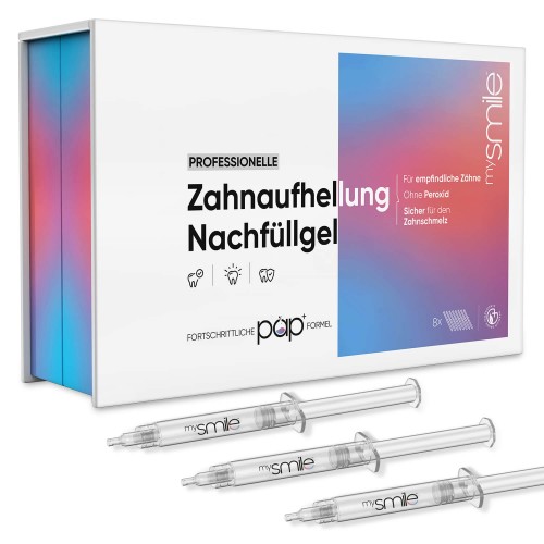 8 Gele mit fortschrittlicher PAP-Formel für mysmile Zahnweiß-Kit – natürliches Gel für die Zahnaufhellung zu Hause