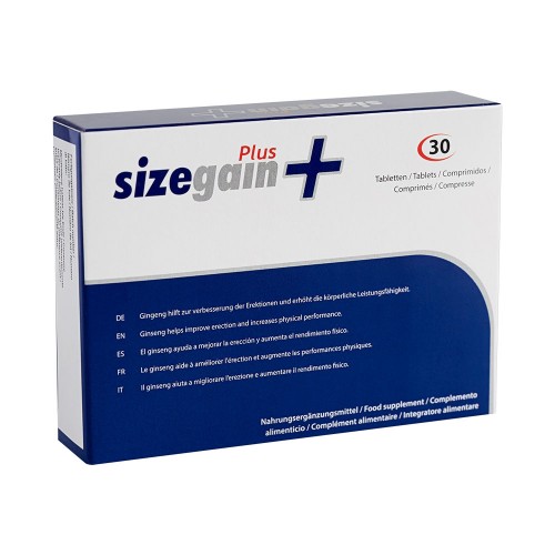 SizeGain Plus - 30 St. Kapseln - Ergänzung für Größe und Länge - Natürliche Nahrungsergänzung für männliche Leistungsfähigkeit