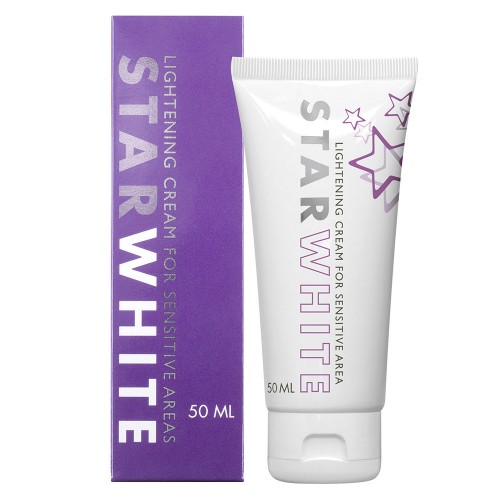 Star White Creme - Aufhellungscreme für Sensible & Intime Stellen - Bei Pigmentflecken an intimen Hautstellen - Mit Aloe Vera - 50ml Creme